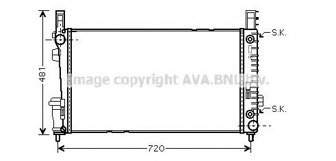 MSA2364 AVA radiador refrigeración del motor