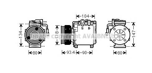 MTAK212 AVA compresor de aire acondicionado