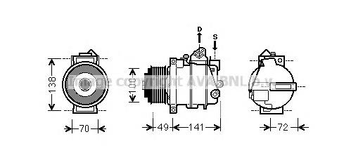 MSK560 AVA compresor de aire acondicionado