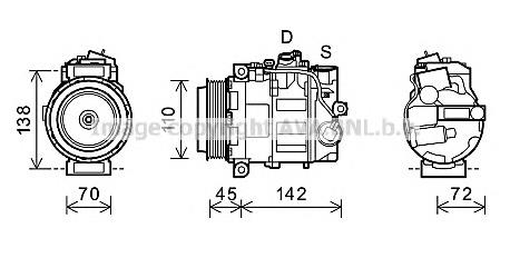 MSK580 AVA compresor de aire acondicionado