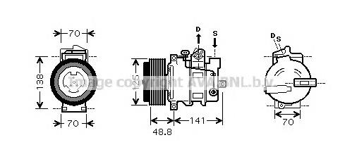 MSK426 AVA compresor de aire acondicionado