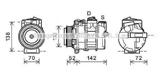 MSK588 AVA compresor de aire acondicionado