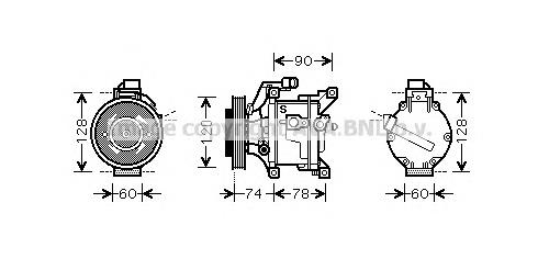 TOK445 AVA compresor de aire acondicionado