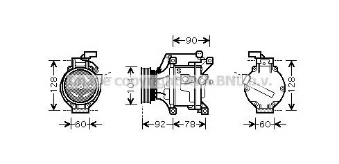 TOK446 AVA compresor de aire acondicionado