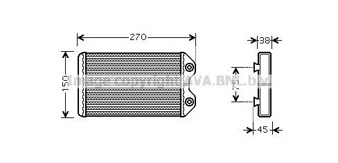 Radiador de calefacción 8710712520 Toyota