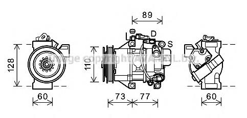 TOK629 AVA compresor de aire acondicionado