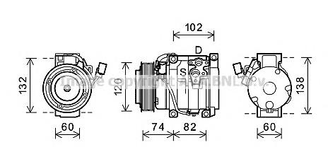 TOK636 AVA compresor de aire acondicionado