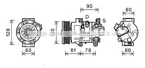 TOK581 AVA compresor de aire acondicionado