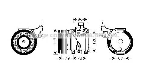 TOK467 AVA compresor de aire acondicionado