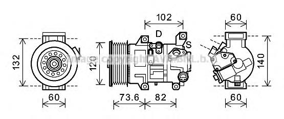 TOK610 AVA compresor de aire acondicionado