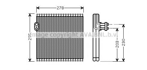 TOV485 AVA evaporador, aire acondicionado