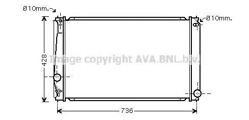 TO2419 AVA radiador refrigeración del motor