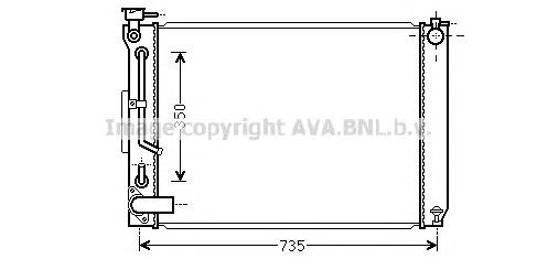 TO2648 AVA radiador refrigeración del motor