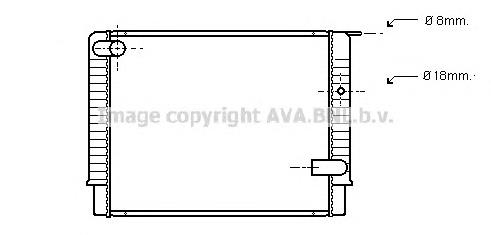 Radiador refrigeración del motor VO2033 AVA