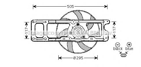 RT7537 AVA rodete ventilador, refrigeración de motor