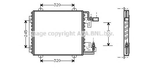 Condensador aire acondicionado 7700826693 Renault (RVI)