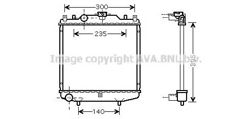 SZ2028 AVA radiador refrigeración del motor