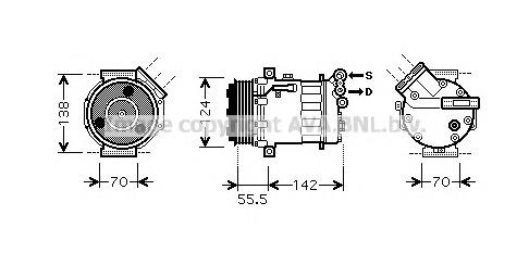 SBK069 AVA compresor de aire acondicionado