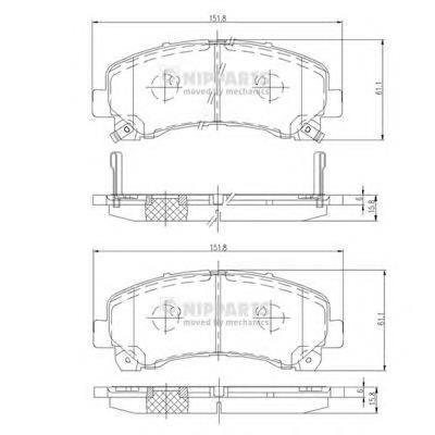 Comprar N3609011 Nipparts Pastillas delanteras de freno