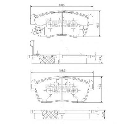 N3601098 Nipparts pastillas de freno delanteras