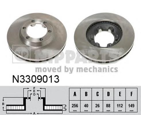 Freno de disco delantero N3309013 Nipparts