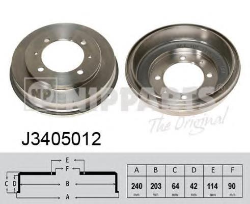 J3405012 Nipparts freno de tambor trasero