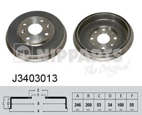 J3403013 Nipparts freno de tambor trasero