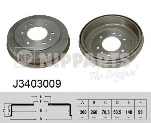 j3403009 Nipparts freno de tambor trasero