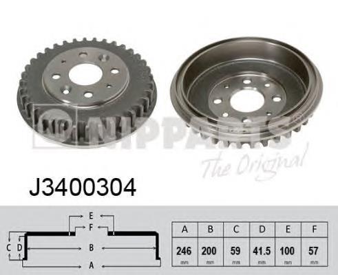 J3400304 Nipparts freno de tambor trasero