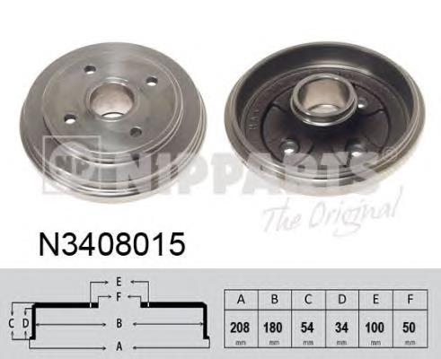 N3408015 Nipparts freno de tambor trasero