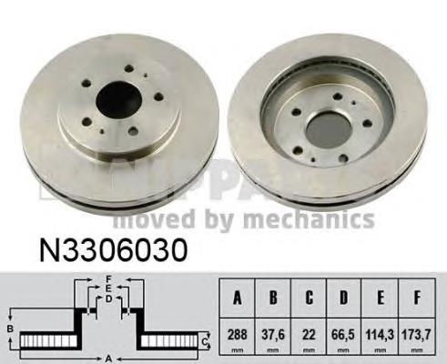 Comprar N3306030 Nipparts Freno de disco delantero