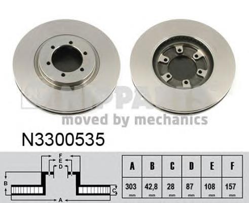 N3300535 Nipparts freno de disco delantero