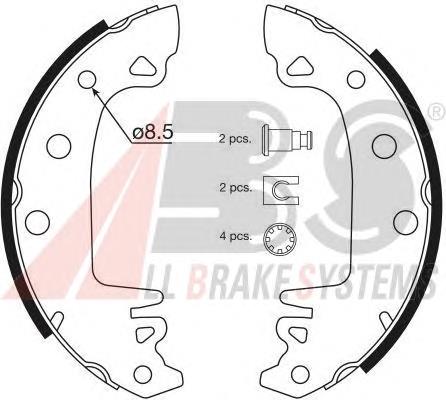 8111 ABS zapatas de frenos de tambor traseras