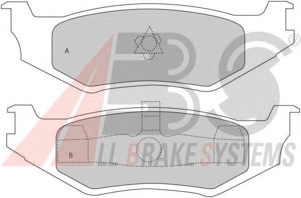 38512 ABS pastillas de freno traseras