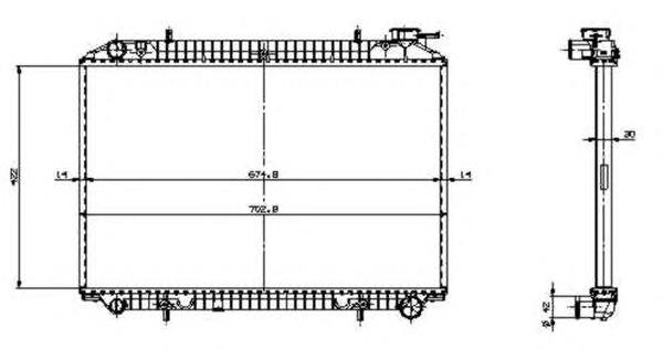 Radiador refrigeración del motor 529534 NRF