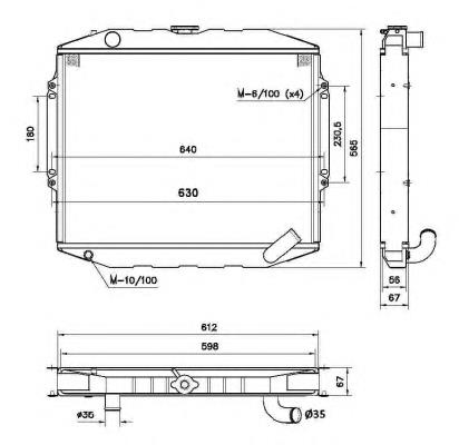 Radiador refrigeración del motor 52282 NRF