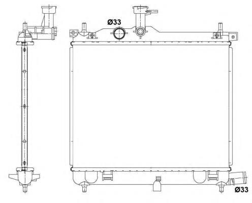 Radiador refrigeración del motor 53025 NRF