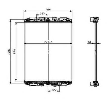 Radiador refrigeración del motor 529551 NRF