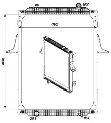 529700 NRF radiador refrigeración del motor