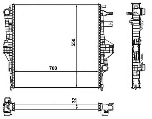 53005 NRF radiador refrigeración del motor