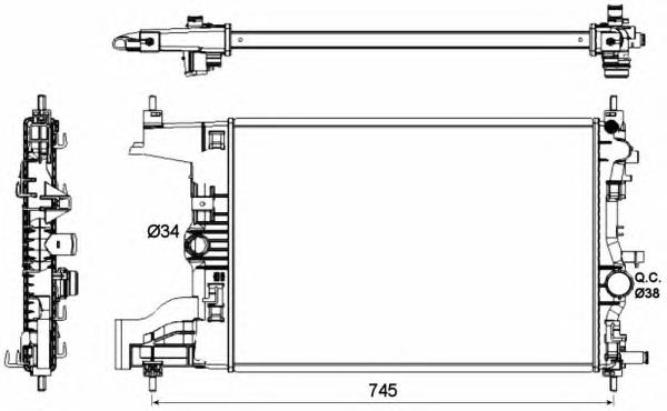 53148 NRF radiador refrigeración del motor