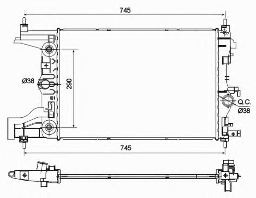 53122 NRF radiador refrigeración del motor