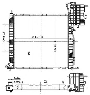 Radiador refrigeración del motor 53177 NRF