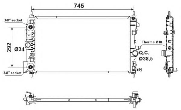 53159 NRF radiador refrigeración del motor