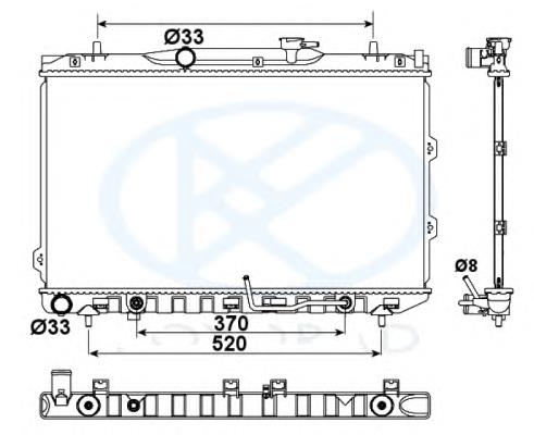 53162 NRF radiador refrigeración del motor