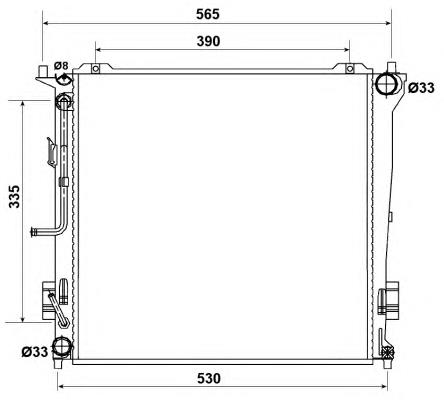 Radiador refrigeración del motor 53163 NRF