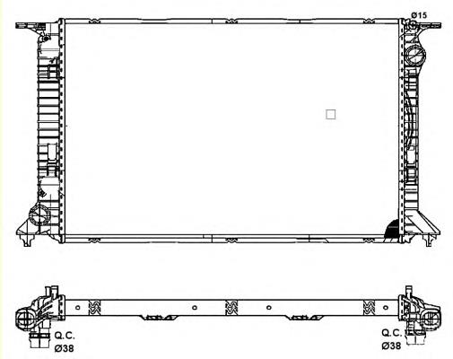 Radiador refrigeración del motor 53064 NRF