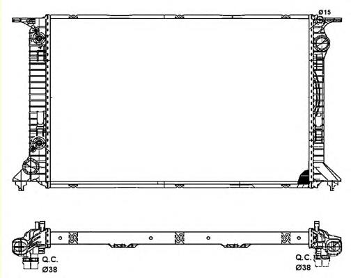 53065 NRF radiador refrigeración del motor