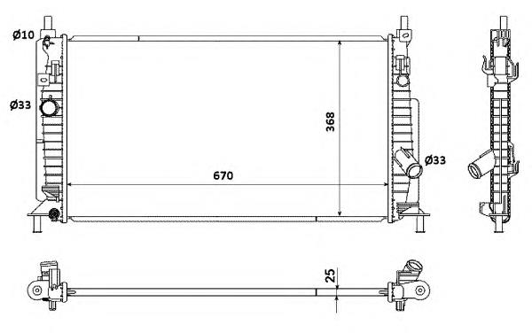 Radiador refrigeración del motor 53060 NRF