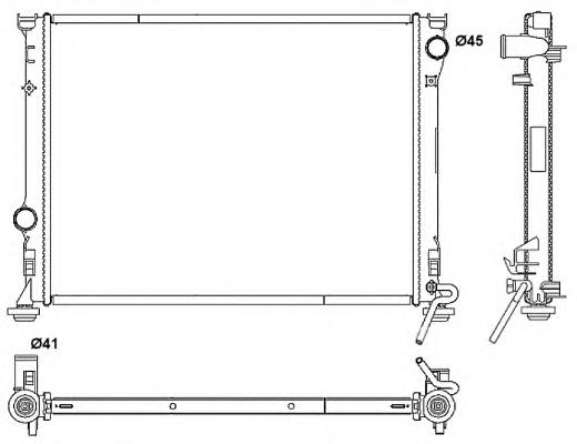 53042 NRF radiador refrigeración del motor